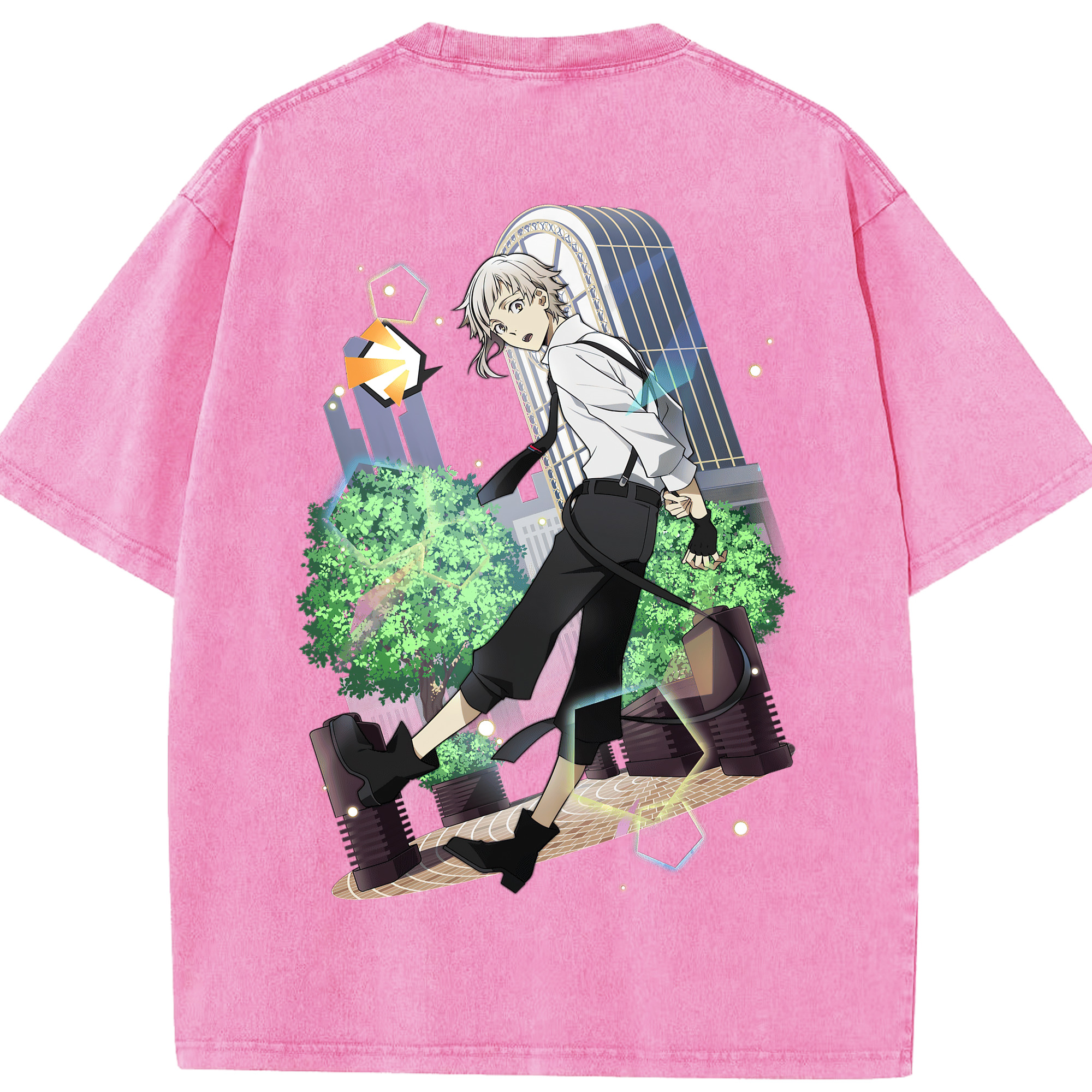（画像用） 文豪ストレイドッグス Bungo Stray Dogs 綿100% ヴィンテージ風 半袖Tシャツ（背面プリント）